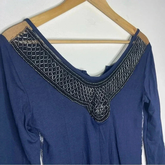 Harley Davidson Beaded V Neck Blouse Size Small - Picture 5 of 6